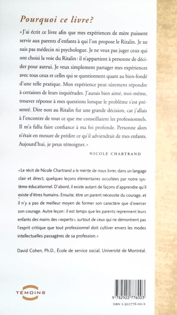 Livre Aimez-les comme ils sont - Nicole Chartrand (Livre d'occasion) - ISBN 292277600X