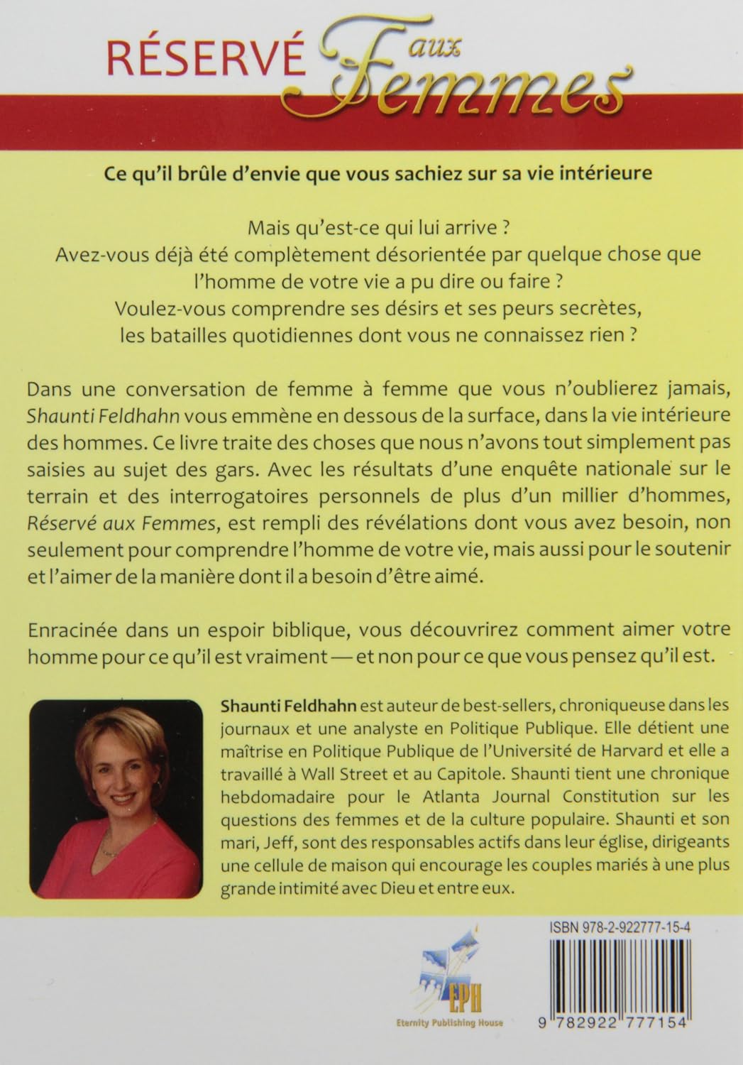 Réservé aux femmes : Ce que vous devez savoir sur la vie intérieure des hommes (Shaunti Feldhahn)