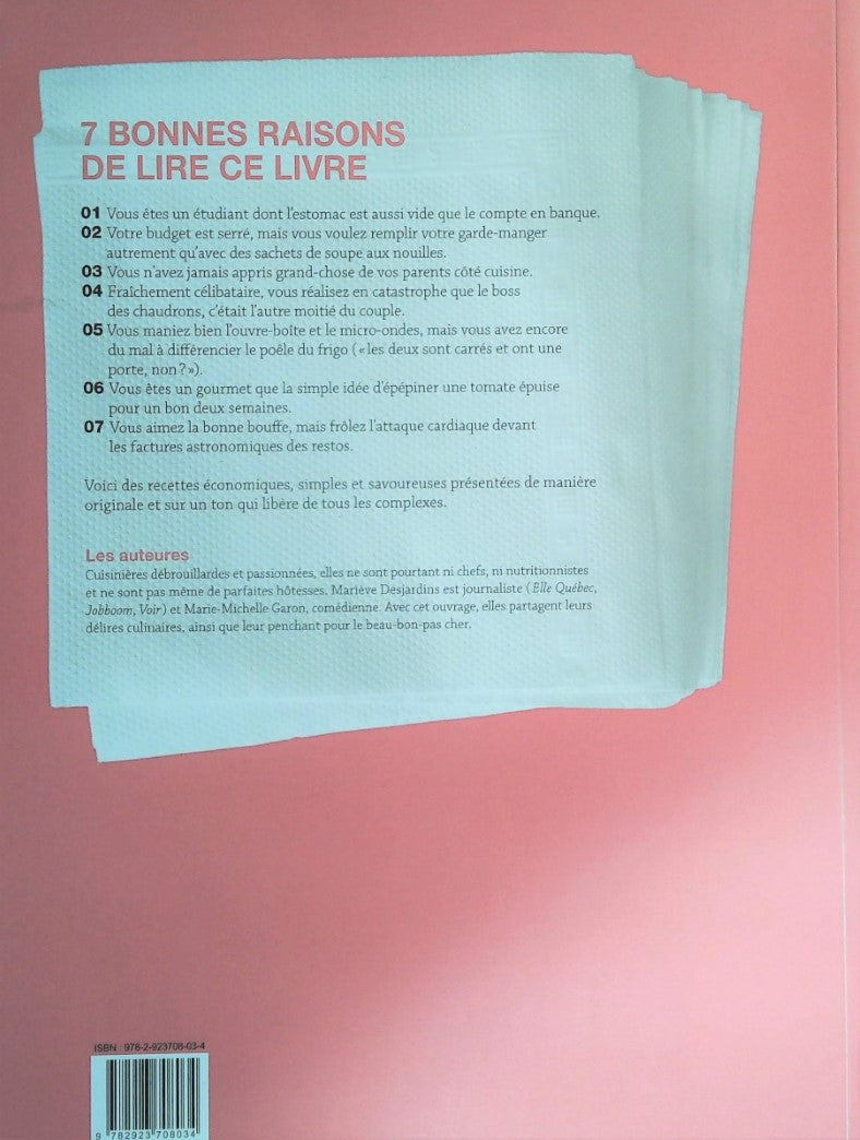Livre La croûte cassée : Recettes simples pour bien manger sans se ruiner - Mariève Desjardins (L...