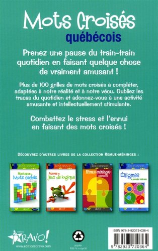 Livre Mots croisés québécois - Frédérique Tiéfry (Livre d'occasion) - ISBN 2923720369