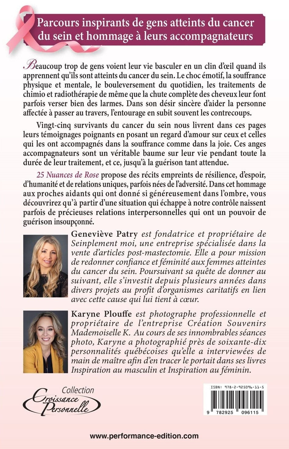 Livre 25 Nuances de Rose (Geneviève Patry, Karyne Plouffe) (Livre neuf) - ISBN 2925096115