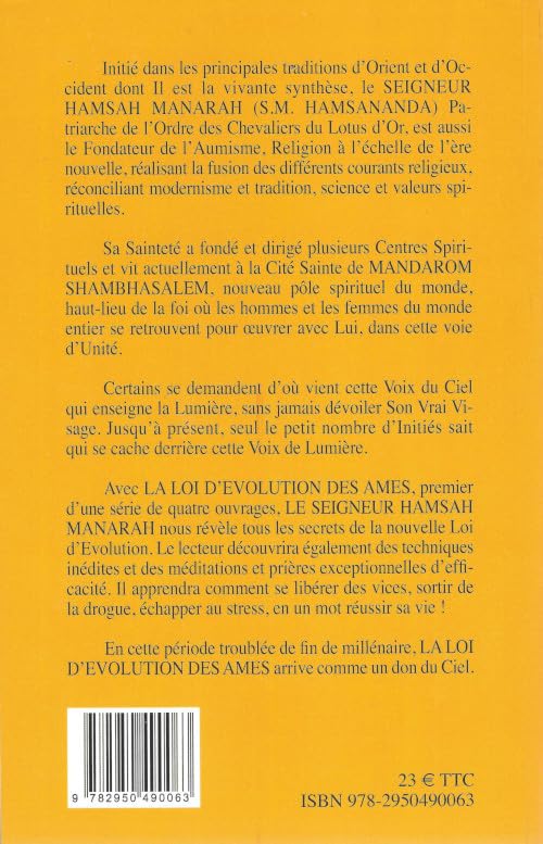 Livre La loi d'évolution des âmes : De l'esclavage à la vraie libération - S.Hamsah Manarah (Livr...