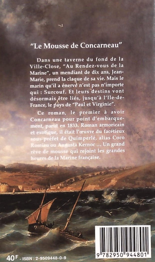 Livre Le Mousse de Concarneau - Auguste Romieu (Livre d'occasion) - ISBN 2950944809