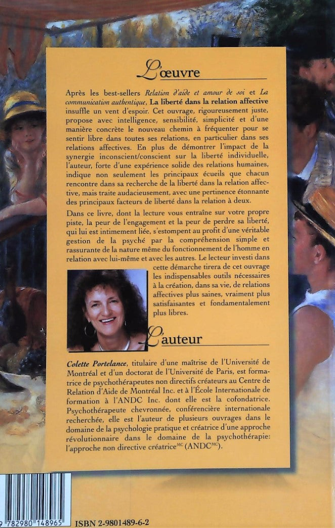 Livre La liberté dans la relation affective - Colette Portelance (Livre d'occasion) - ISBN 298014...