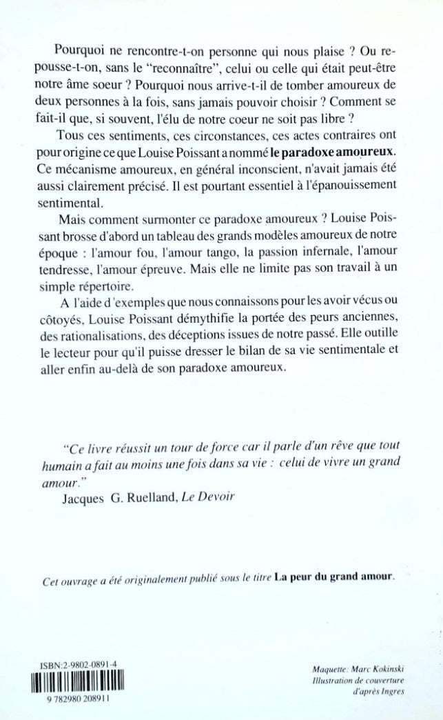 Le paradoxe amoureux (Louise Poissant)