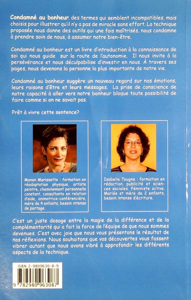 Livre Condamné au bonheur : Regards sur les émotions : Un mode d'emploi - Manon Morissette (Livre...