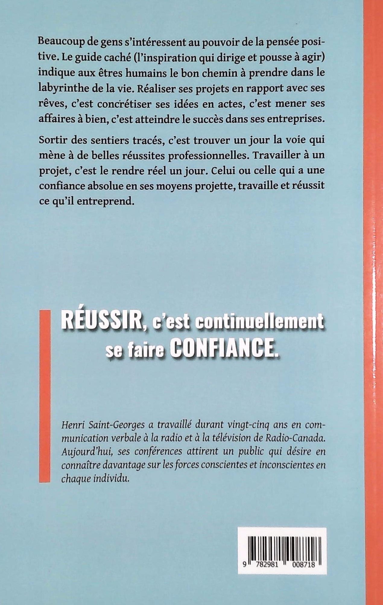 Livre Faites-vous confiance, vous réussirez - Henri Saint-George (Livre d'occasion)