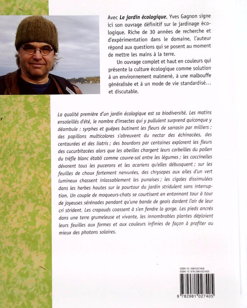 Livre Le jardin écologique - Yves Gagnon (Livre d'occasion) - ISBN 2981027409