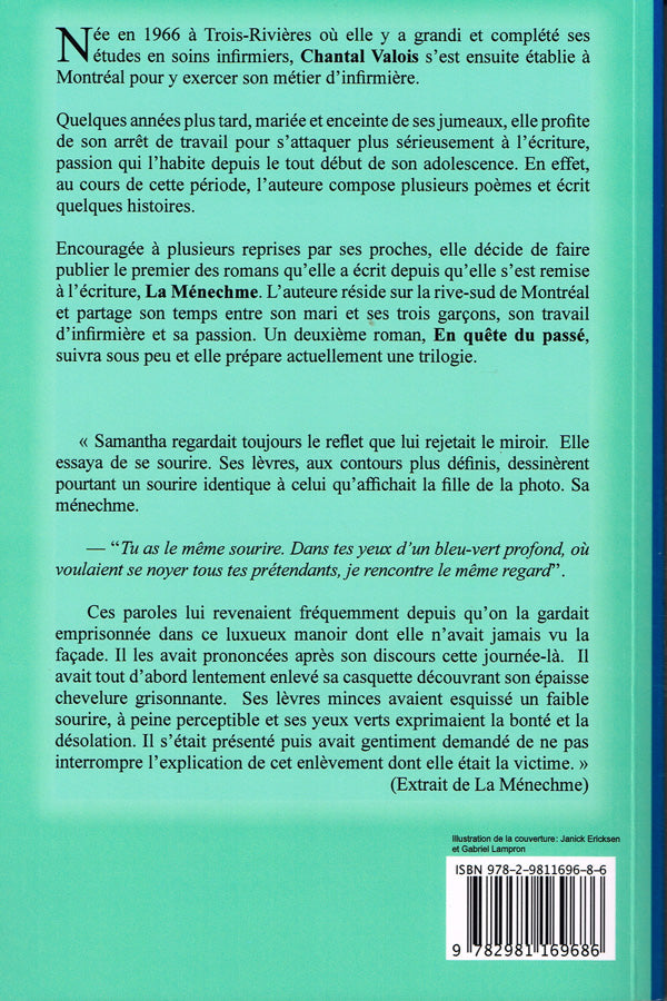 Livre La Ménechme - Chantal Valois (Livre d'occasion)