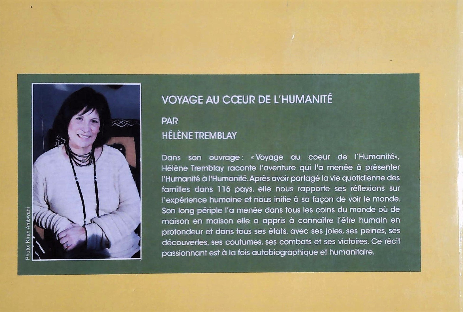 Livre Voyage au coeur de l'humanité - Hélène Tremblay (Livre d'occasion)