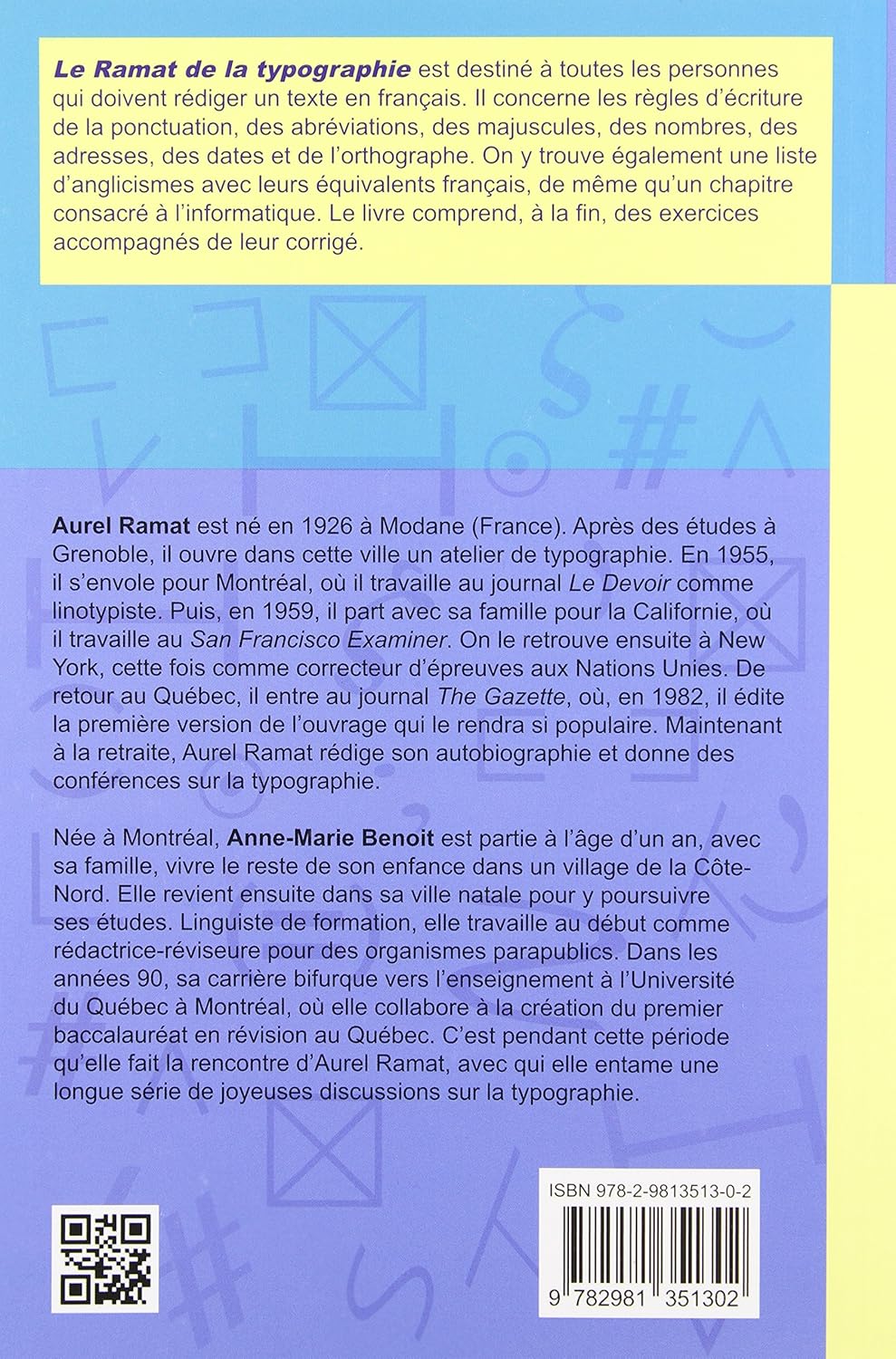 Livre Le ramat de la typographie (Édition 2012) - Aurel Ramat (Livre d'occasion) - ISBN 2981351303