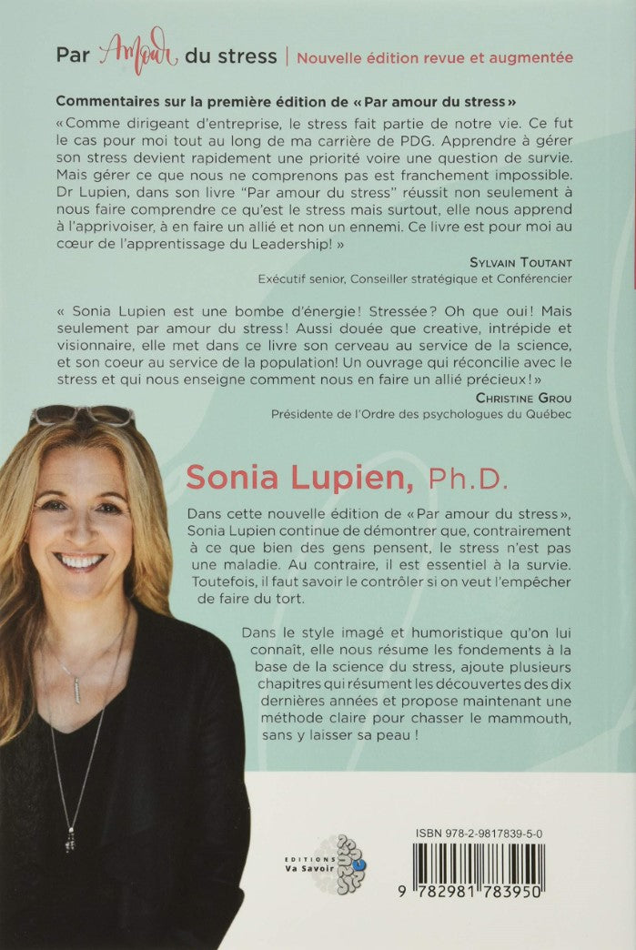 Livre Par amour du stress (2e édition) - Sonia Lupien (Livre neuf) - ISBN 2981783955