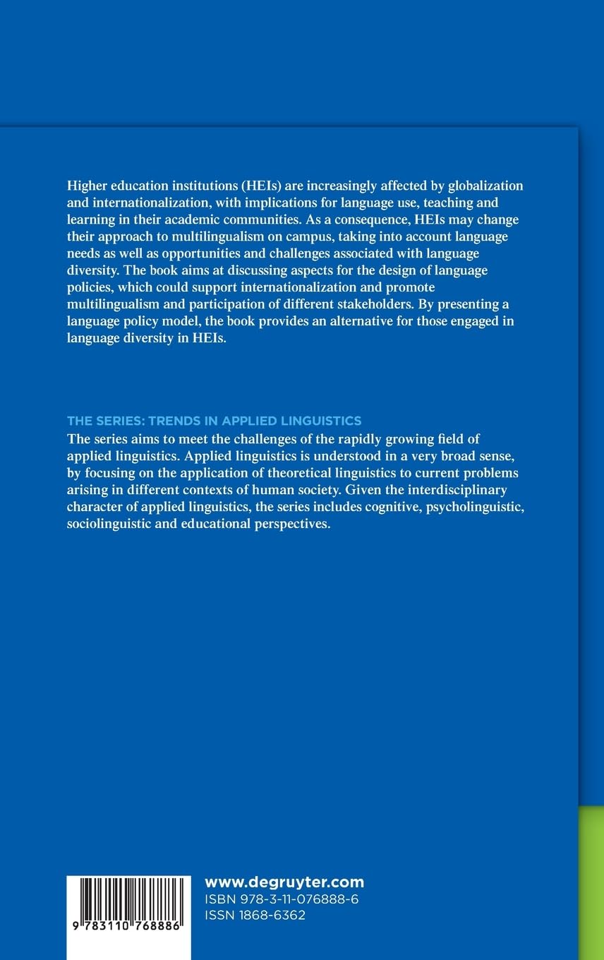 Livre Language Policies In Higher Education : Promoting Multilingualism To Support Internationali...