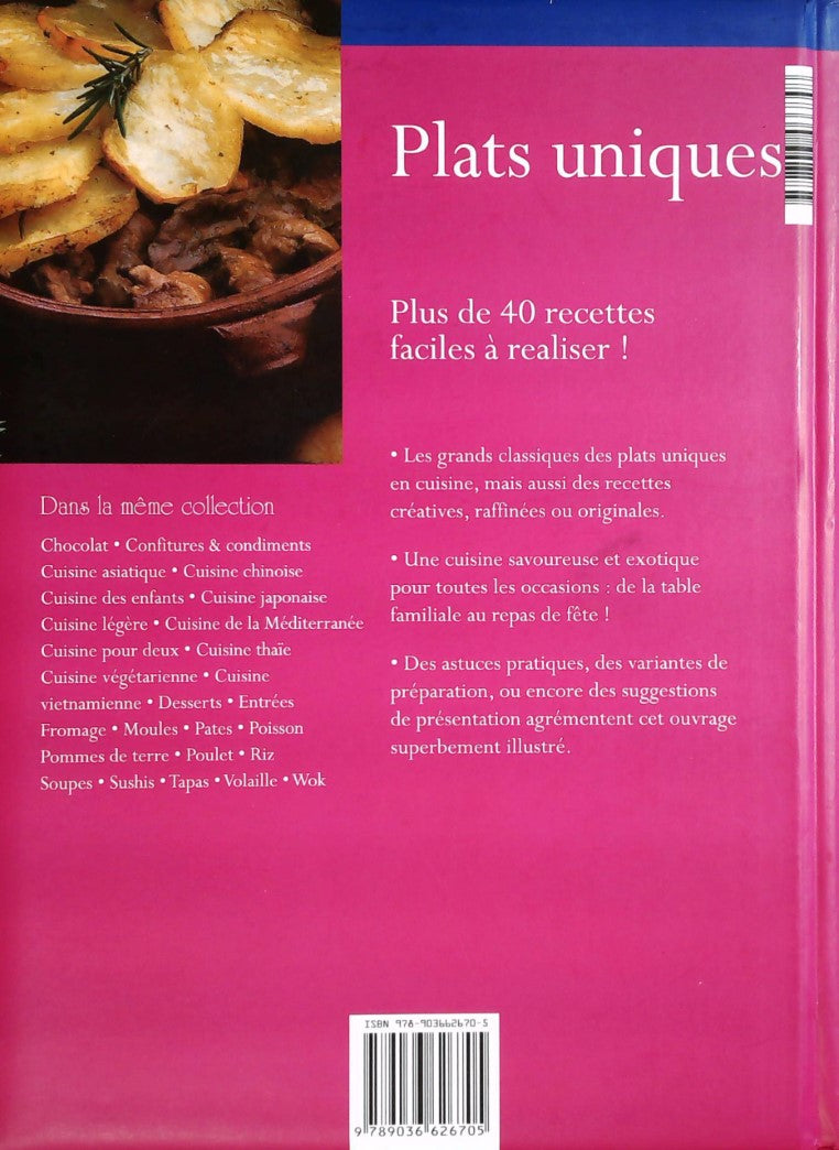 Livre Plats uniques - Collectif (Livre d'occasion) - ISBN 9036626706