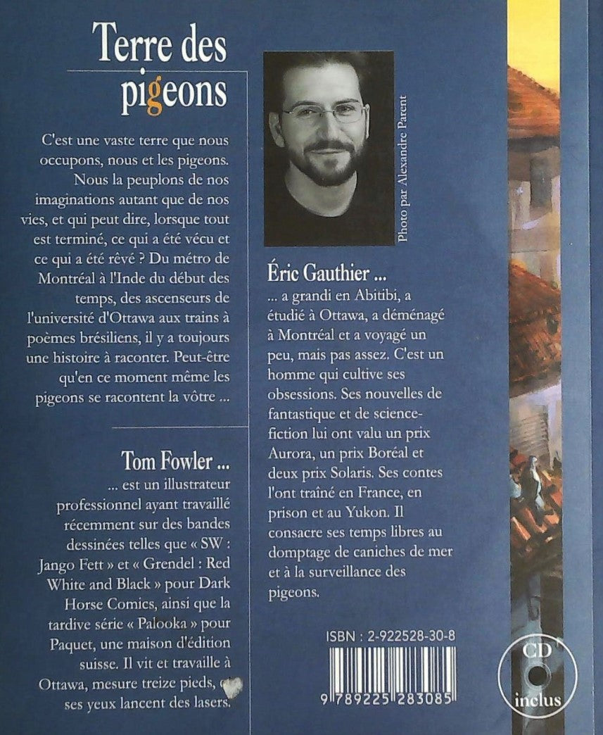 Livre Terre des Pigeons (avec CD audio) - Éric Gauthier (Livre d'occasion) - ISBN 2922528308