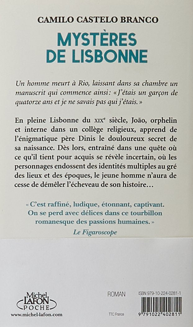 Livre Mystère de Lisbonne - Camilo Castelo Branco (Livre d'occasion)
