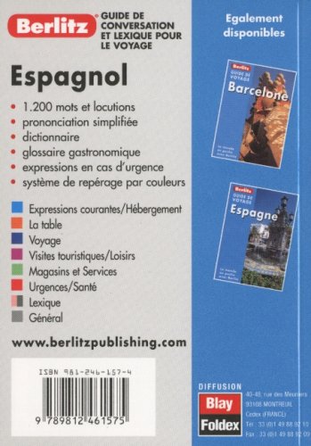 Livre Espagnol : guide de conversation et lexique pour le voyage - Collectif (Livre d'occasion) -...