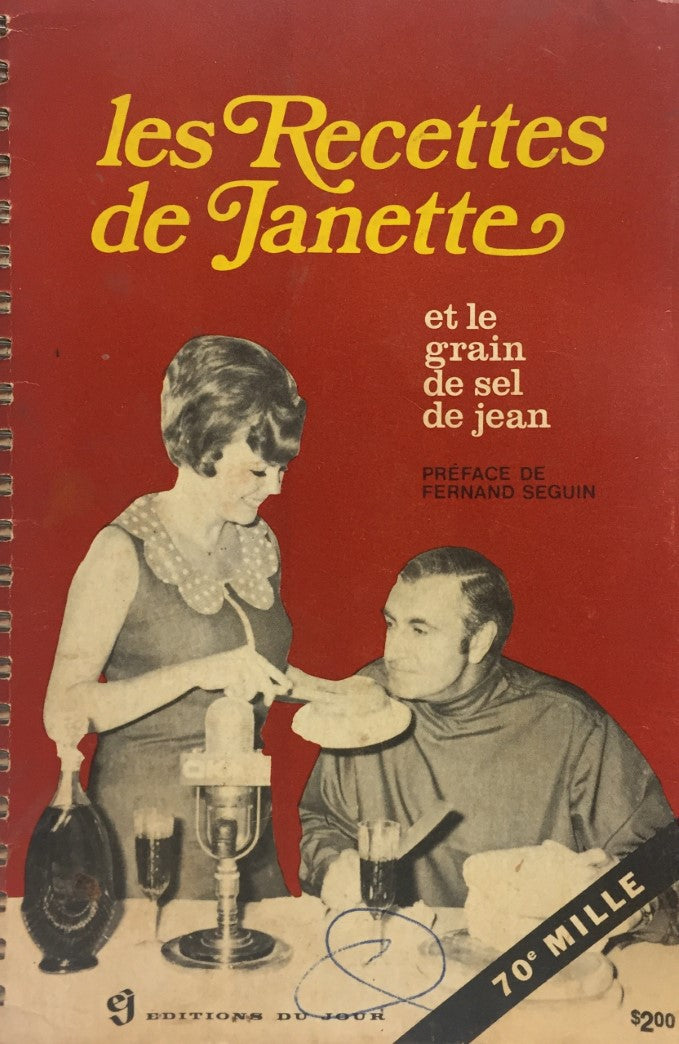 Livre ISBN  Les recettes de Janette et le grain de sel de Jean (Janette Bertrand)
