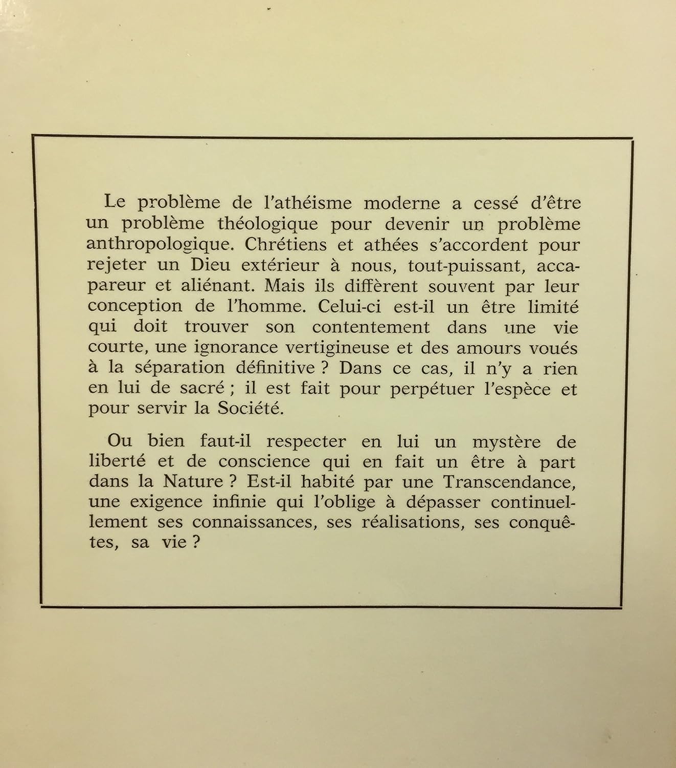 Question de vie et de mort (Louis Evely)