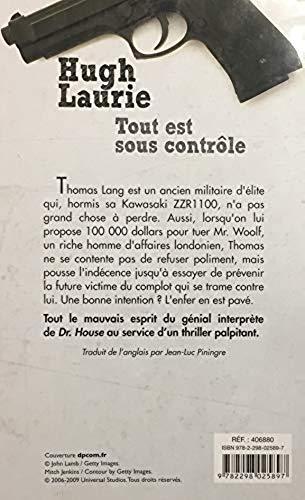 Livre Tout est sous contrôle - Hugh Laurie (Livre d'occasion) - ISBN 235584027X