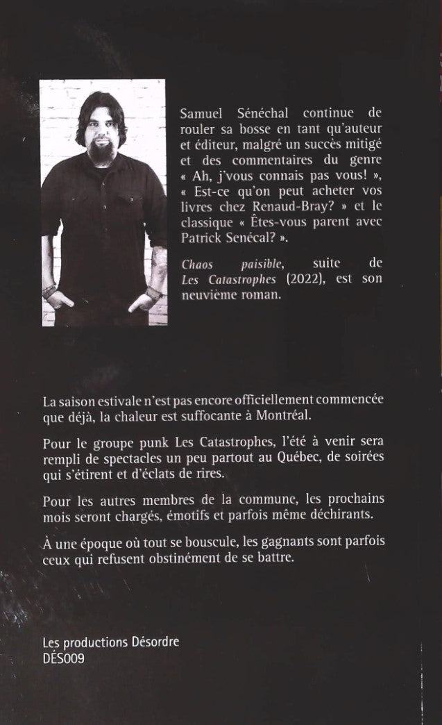 Livre Chaos paisible - Samuel Sénéchal (Livre neuf) - ISBN DÉS009
