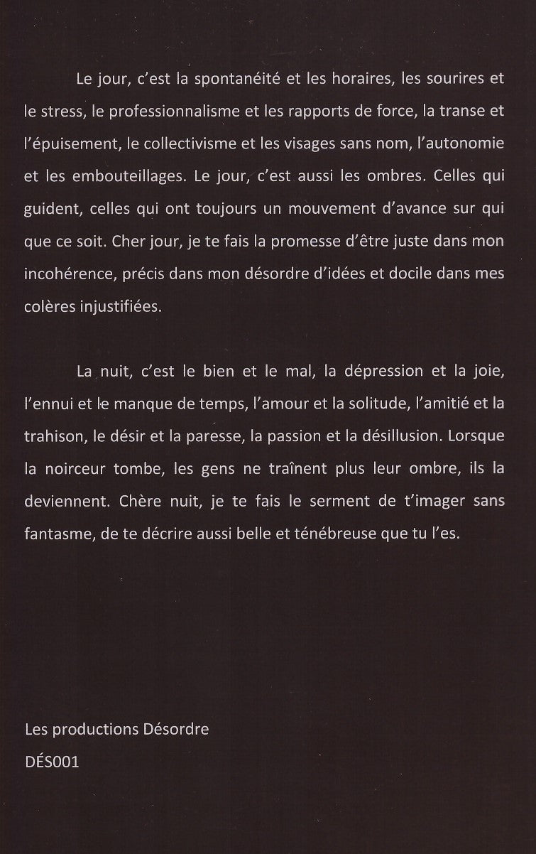 Livre Le jour et la nuit - Samuel Sénéchal (Livre neuf) - ISBN DÉS001