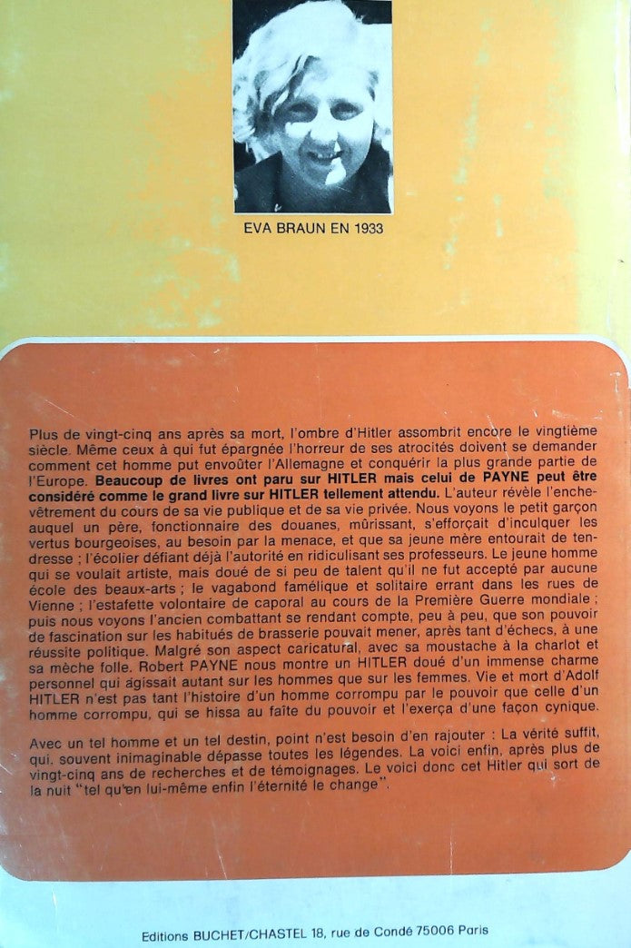Livre Hitler - Robert Payne (Livre d'occasion)