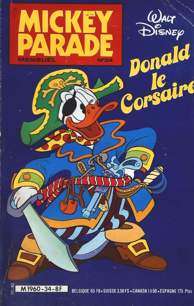 Livre Donald le corsaire - Walt Disney (Livre d'occasion)