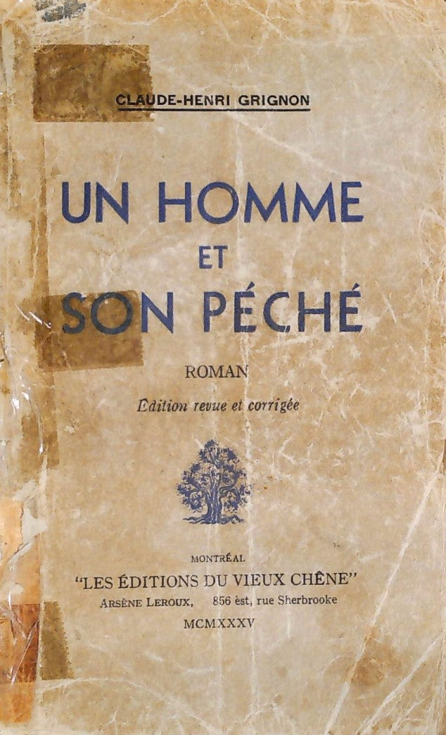 Livre Un homme et son péché - Claude-Henri Grignon (Livre d'occasion)