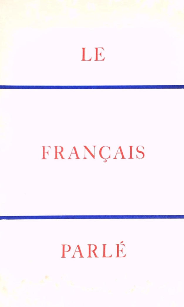 Livre Le français parlé (Livre d'occasion)