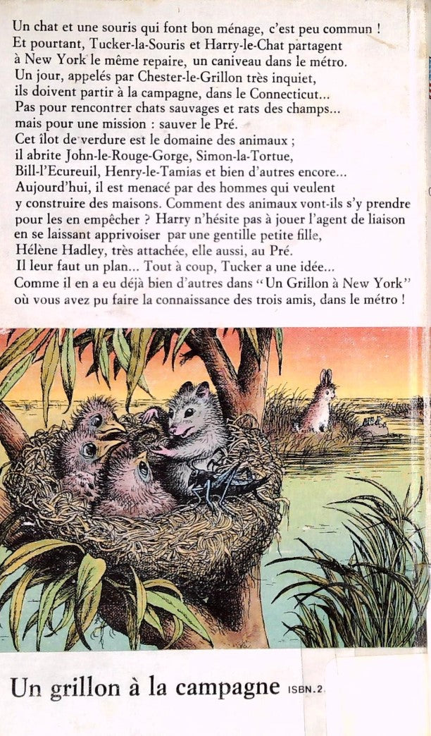 Livre Un grillon à la campagne - George Selden (Livre d'occasion)