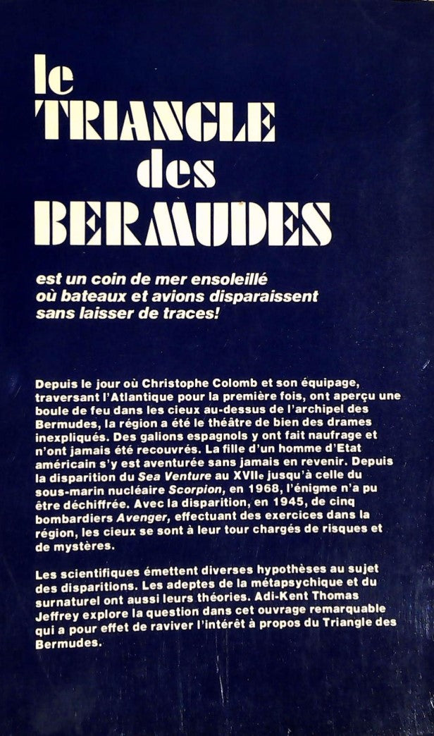 Livre Le triangle des Bermudes - Adi-Kent Thomas Jeffrey (Livre d'occasion)
