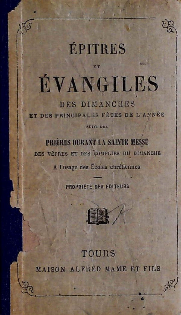 Livre ISBN  Épîtres et Évangiles des dimanches et des principales fêtes de l'année