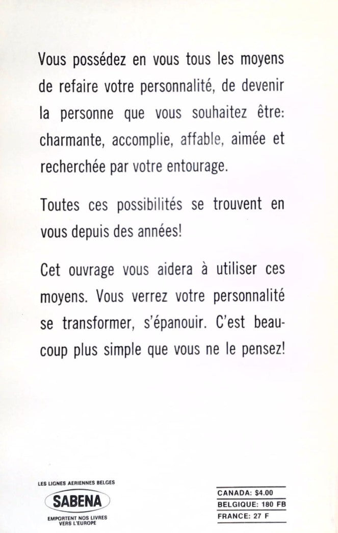 Livre Développez votre personnalité vous réussirez - Sylvain Brind'Amour (Livre d'occasion)