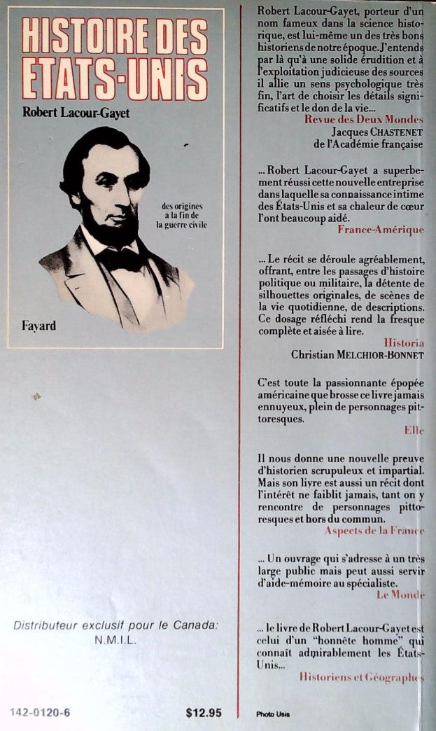 Livre Histoire des États-Unis - Robert Lacour-Gayet (Livre d'occasion)