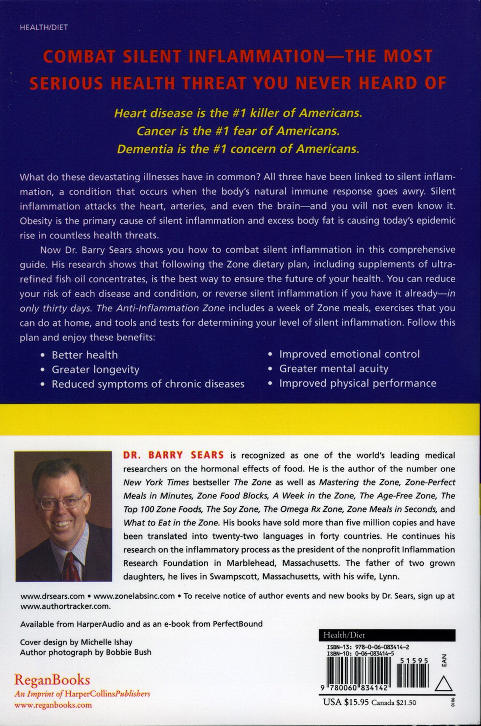 The Anti-Inflammation Zone: Reversing the Silent Epidemic That's Destroying Our Health (Dr Barry Sears)
