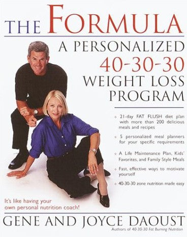 Livre ISBN 0345443055 The Formula: A Personalized 40-30-30 Weight-Loss Program (Gene Daoust)