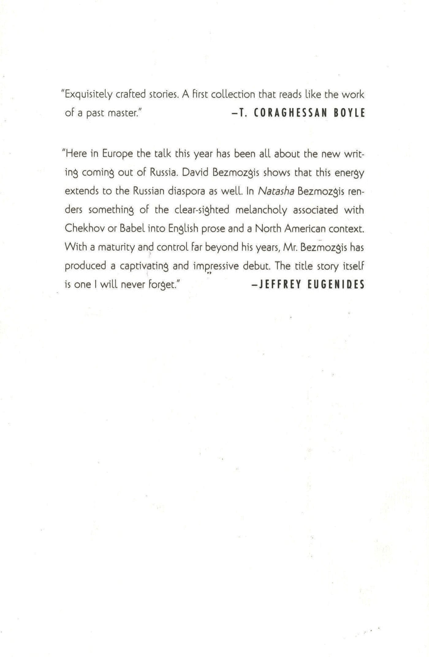 Natasha: And Other Stories (David Bezmozgis)