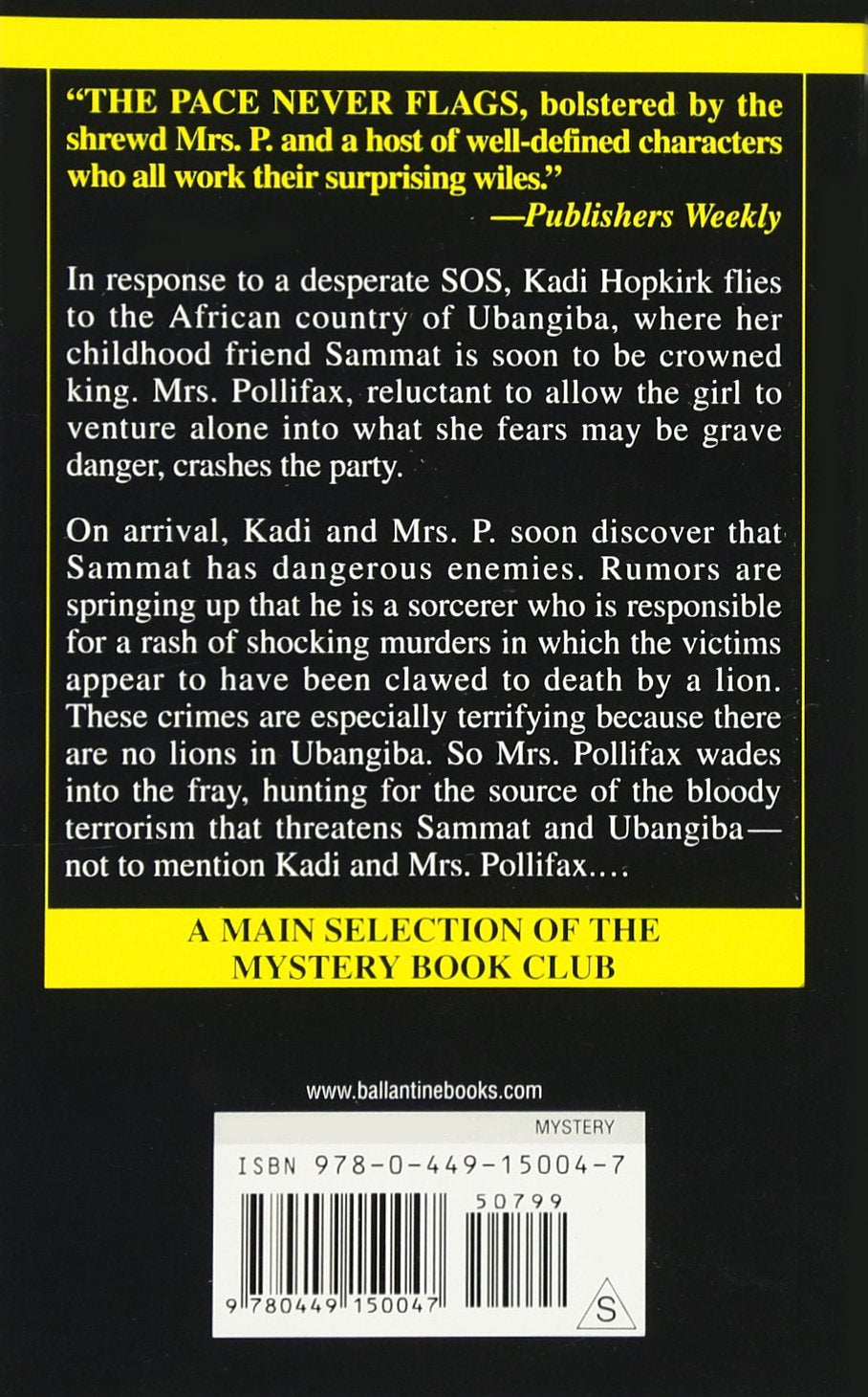 Mrs. Pollifax and the Lion Killer (Mrs. Pollifax Mysteries) (1st Edition) (Dorothy Gilman)