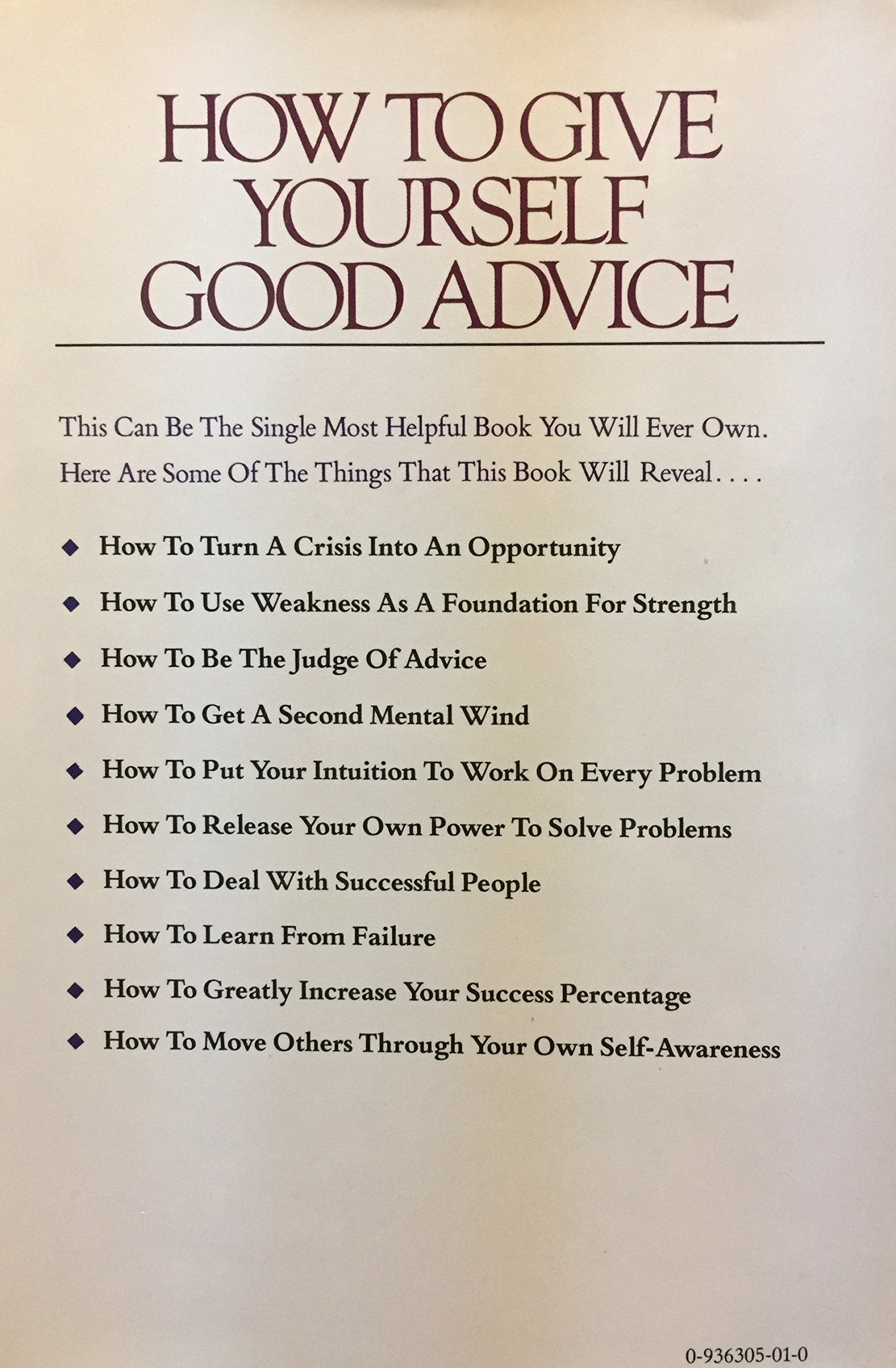 How to Give Yourself Good Advice (Gerard Nierenberg)