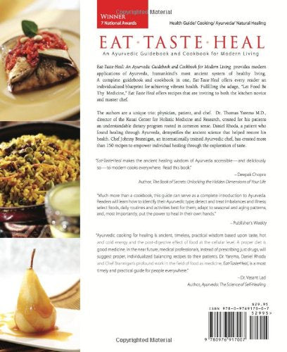 Eat-Taste-Heal: An Ayurvedic Cookbook for Modern Living