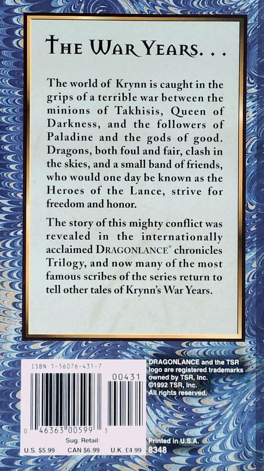 DragonLance Saga : The War Of The Lance : Tales, Volume VI (Margaret Weis)