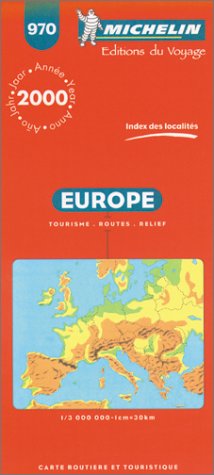 Livre ISBN 2060970113 Carte routière # 970 : Michelin Europe Map 2000 (Michelin)
