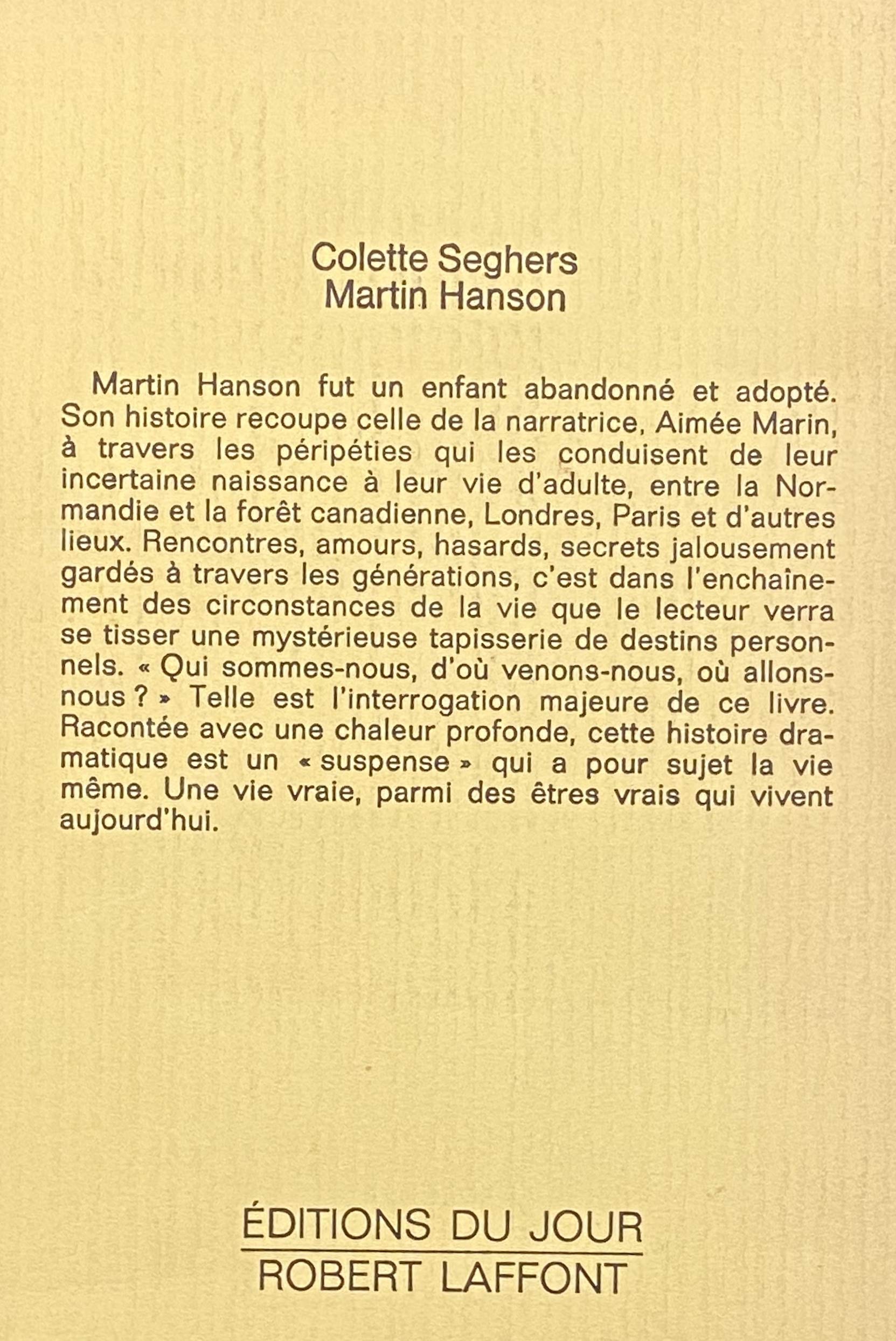Martin Hanson (Colette Seghers)