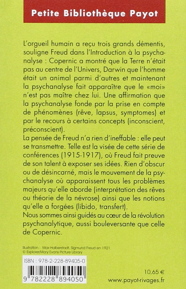 Introduction à la psychanalyse (Sigmund Freud)