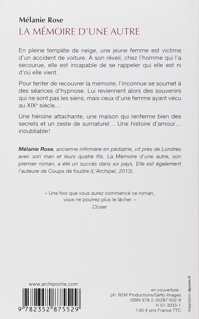La mémoire d'une autre (Mélanie Rose)