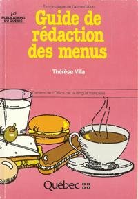 Livre ISBN 2551089581 Guide de rédaction des menus (Jacques Maurais)