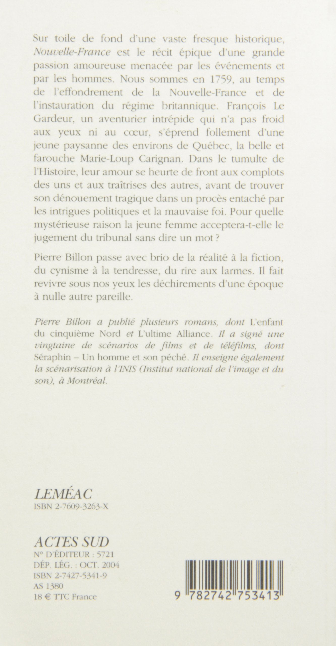Nouvelle-France (Pierre Billon)