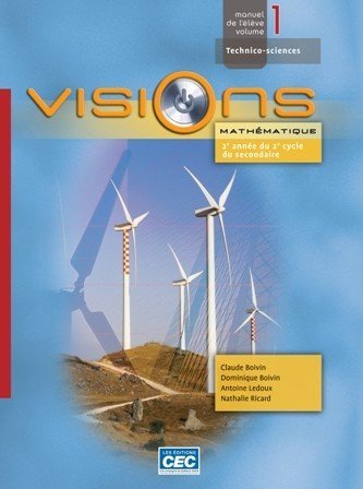 Livre ISBN 276172738X Vision Mathématique (2e année du 2e cycle du secondaire)