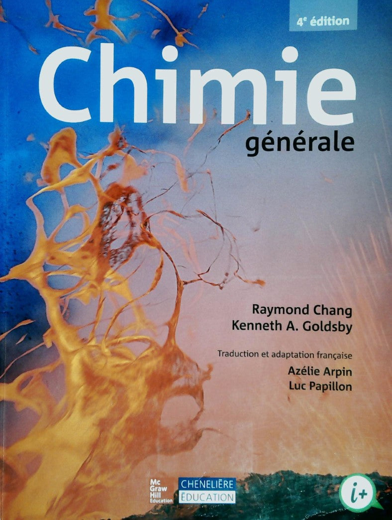 Livre ISBN 2765106800 Chimie générale (4e édition) (Raymond Chang)